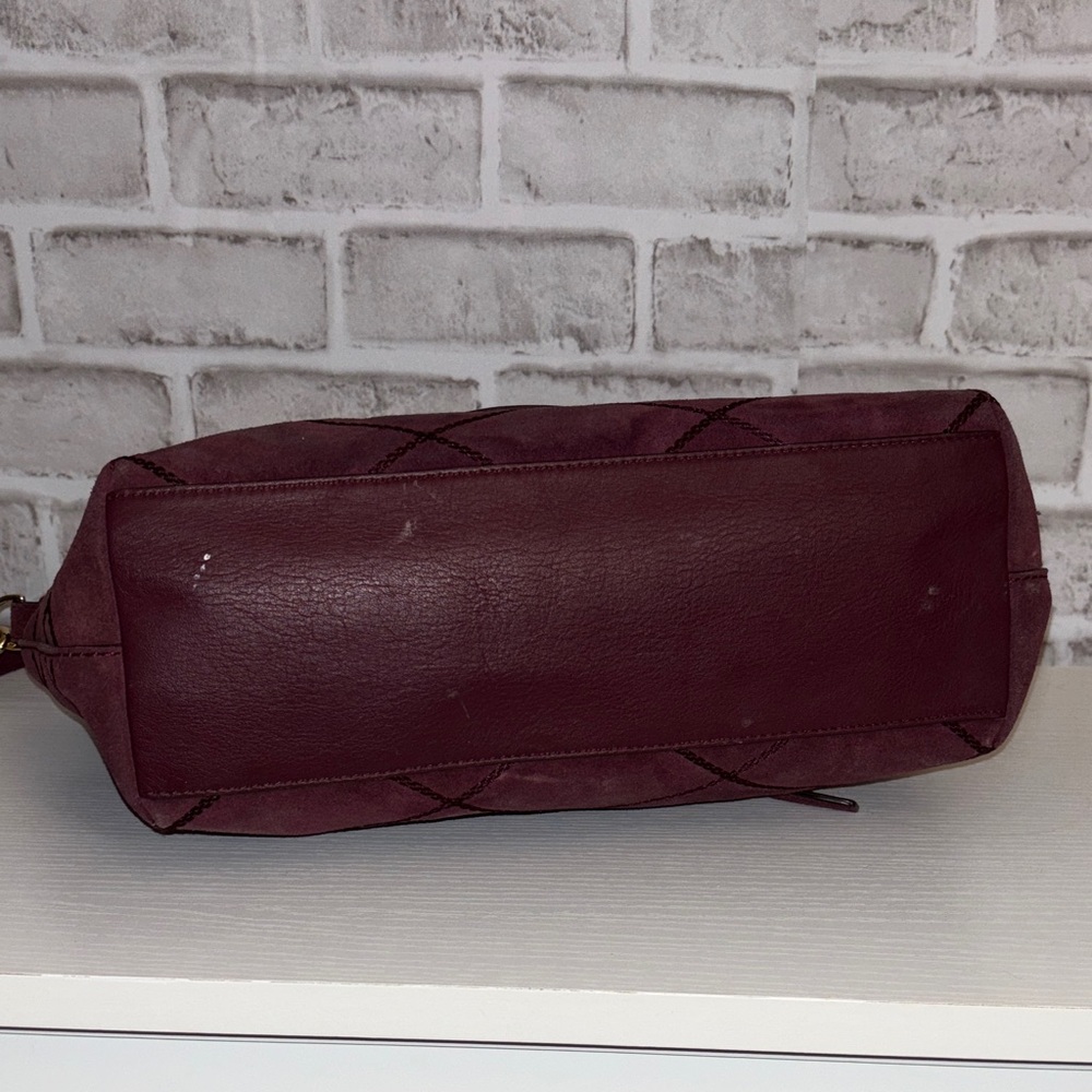 Tory Burch Suede Quilted Crossbody Bag - Picture 5 of 13